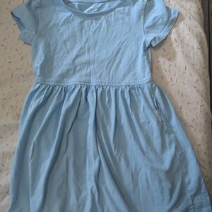 Primary Light Blue Casual Kids Dress